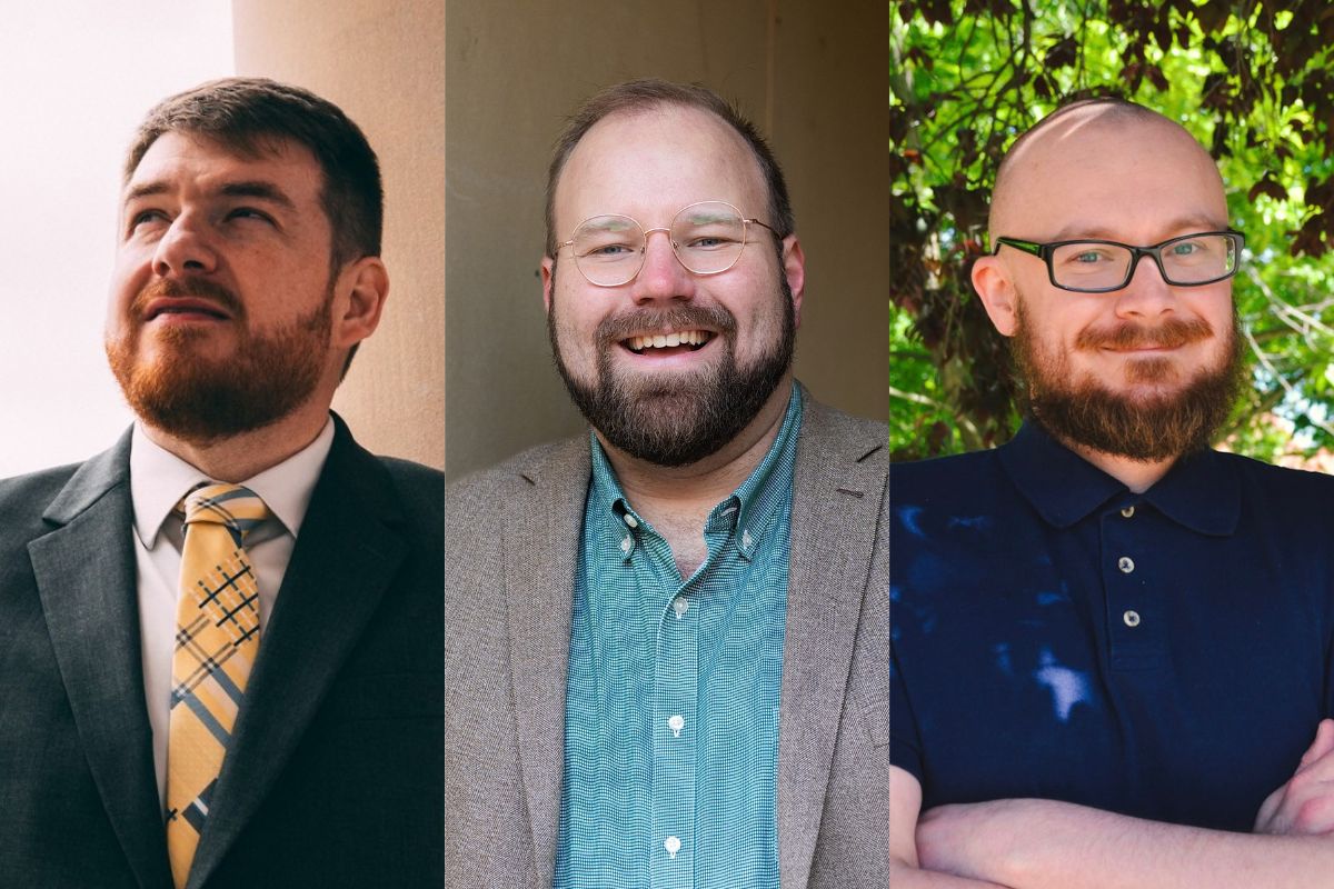 City Council Ward 6 candidates, from the left, Justin Swallows, Chas Uffelman and Zachary Walker. (Contributed)
