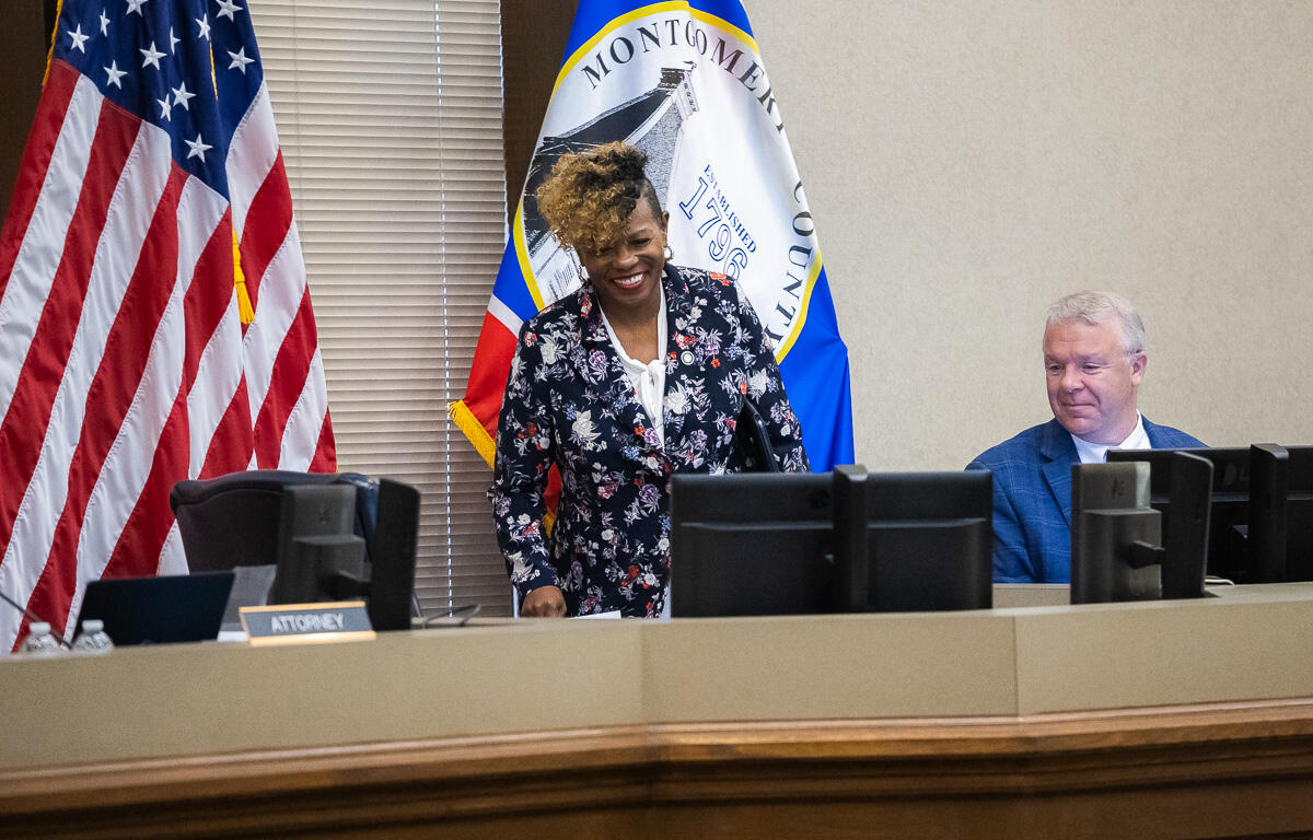 Rashidah Leverett at the Montgomery County Commission on September 14, 2026 (Wesley Irvin).