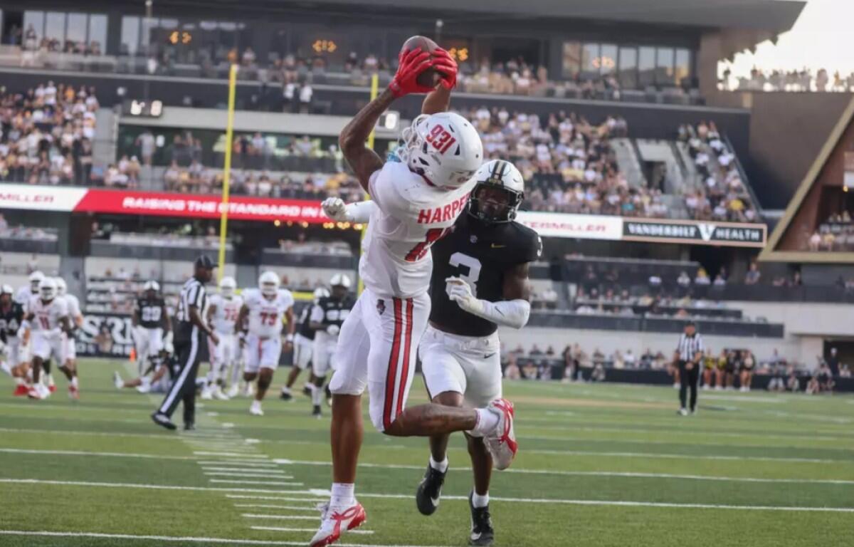 Austin Peay State University football gave Vanderbilt everything it wanted and more, ultimately falling in a 28-9 contest at FirstBank Stadium in the Governors 2026 road opener (Knox Rives, APSU Athletics)