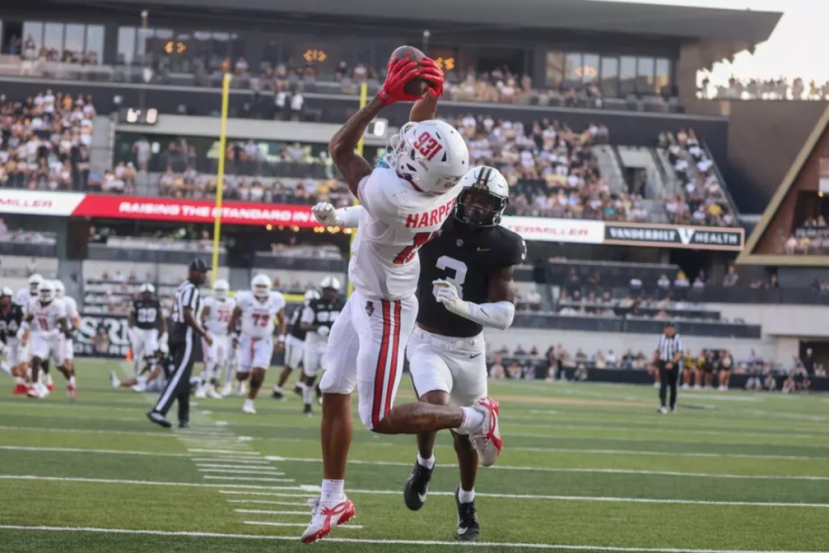 Austin Peay State University football gave Vanderbilt everything it wanted and more, ultimately falling in a 28-9 contest at FirstBank Stadium in the Governors 2026 road opener (Knox Rives, APSU Athletics)