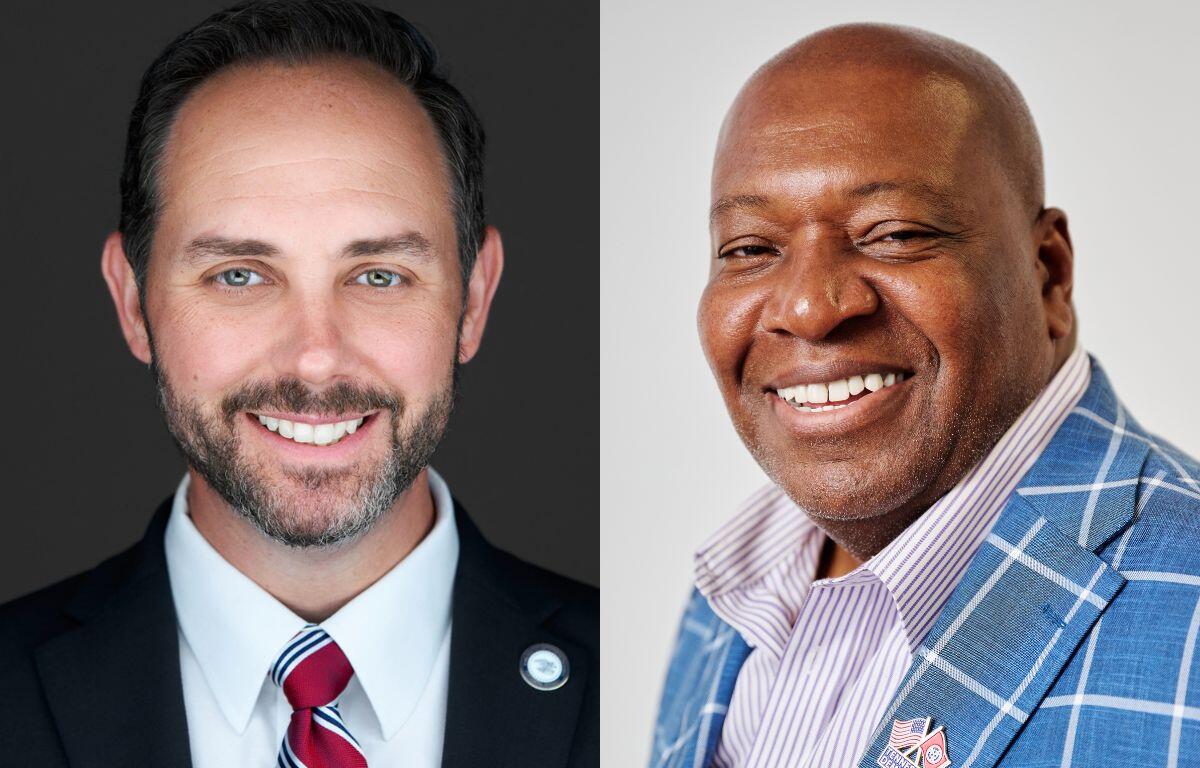 State House candidates Rep. Aron Maberry, left, and Garfield Scott. (Contributed)