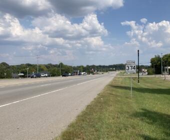 Roadside of State Route 374 southbound. (Christian Brown)