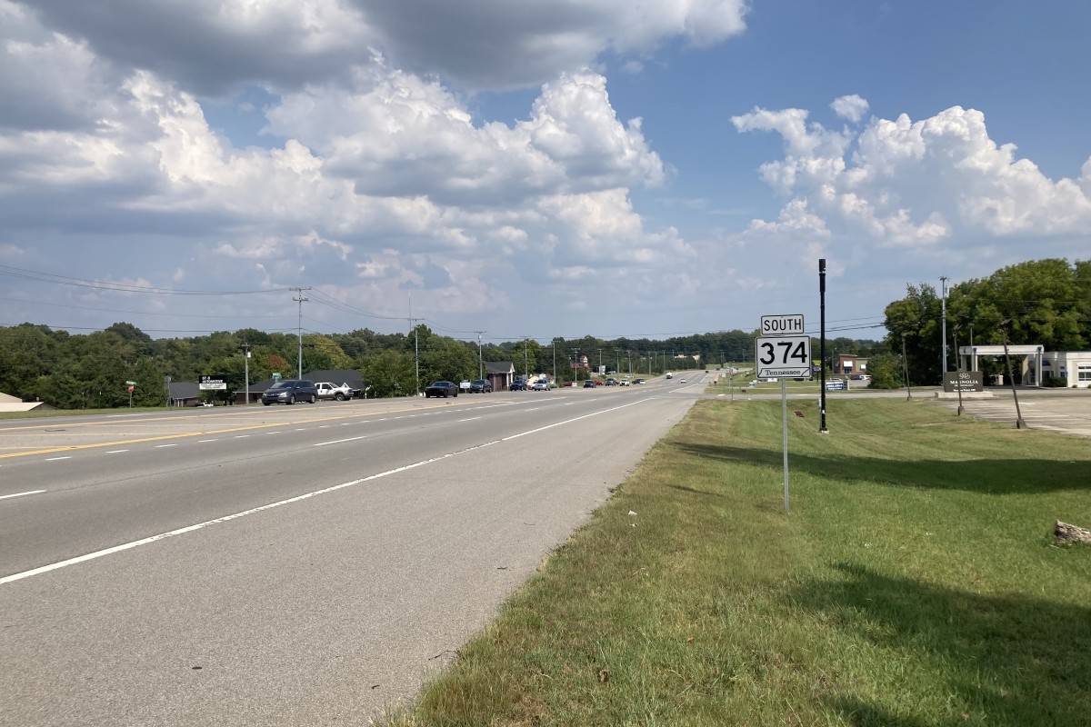 Roadside of State Route 374 southbound. (Christian Brown)