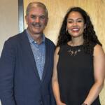 Renee Bruens with Charlie Koon on Clarksville Conversation's. (Charlie Koon)