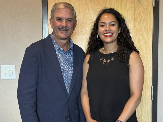 Renee Bruens with Charlie Koon on Clarksville Conversation's. (Charlie Koon)