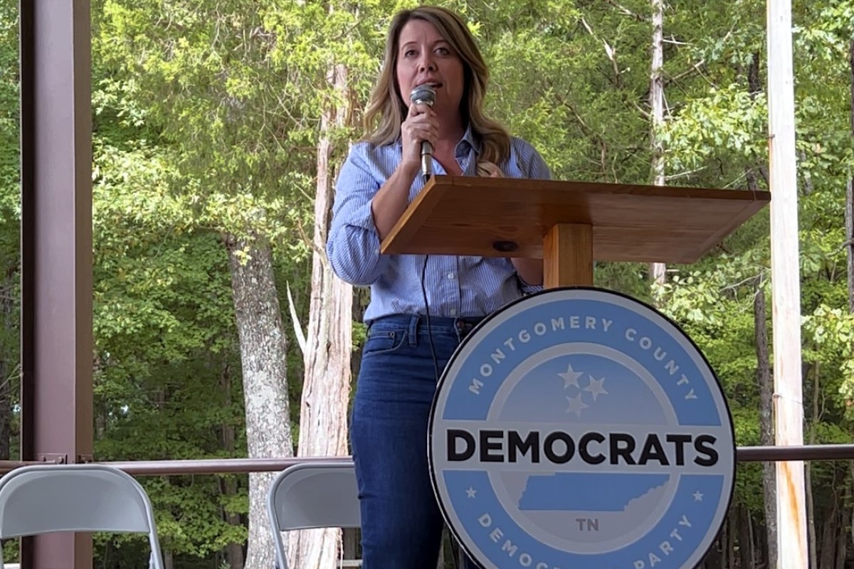 Jerri Green at the Blue South BBQ in Clarksville on Sept. 26, 2026. (Patricia Galarza)
