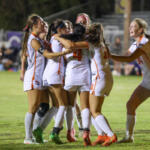 The Kirkwood Cobras girls soccer team during a prior game on Oct. 8, 2025. (Knox Rives)