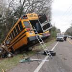 The Kenwood Middle School bus crash on March 27, 2026. (Tennessee Highway Patrol photo, contributed)