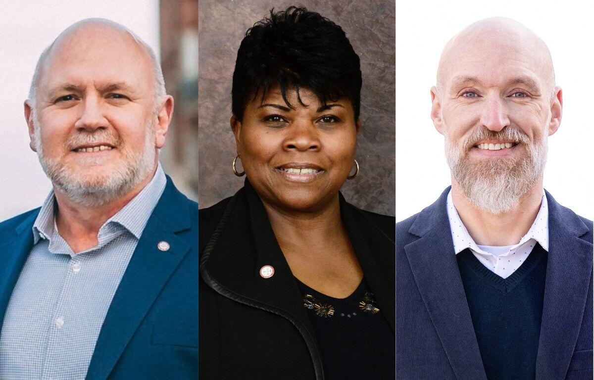 Clarksville mayor candidates, from the left, Mark Riggins, Wanda Smith and Brian Zacharias. (Contributed)