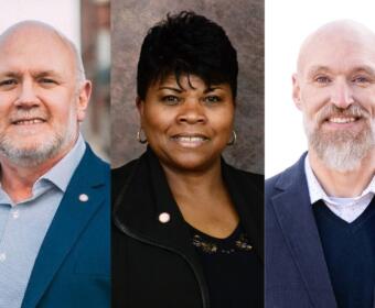 Clarksville mayor candidates, from the left, Mark Riggins, Wanda Smith and Brian Zacharias. (Contributed)