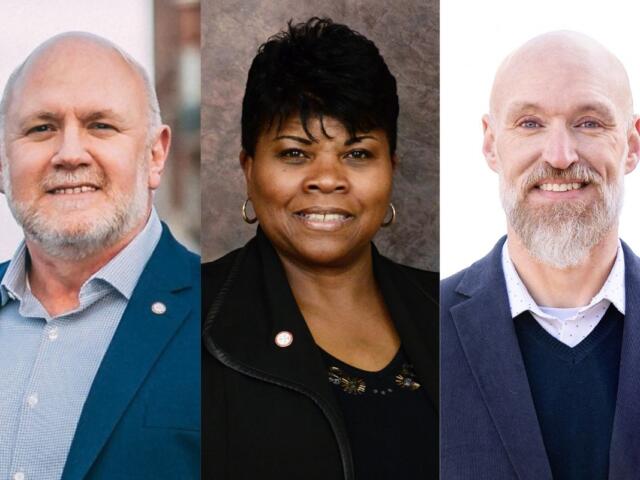 Clarksville mayor candidates, from the left, Mark Riggins, Wanda Smith and Brian Zacharias. (Contributed)