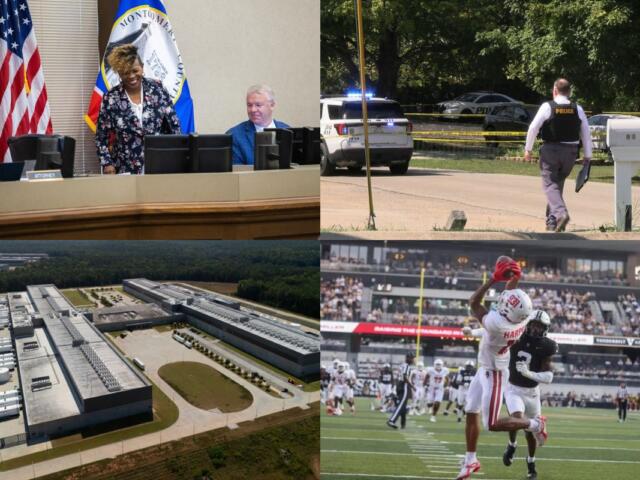 Clockwise from the top left, Montgomery County Commission, shooting on Fairview Lane, APSU's Denver Harper and data centers.