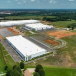 NorthPark Logistics, with three buildings complete. The Building 3 site is at center left, and the Building 4 site is at far right. (Contributed)