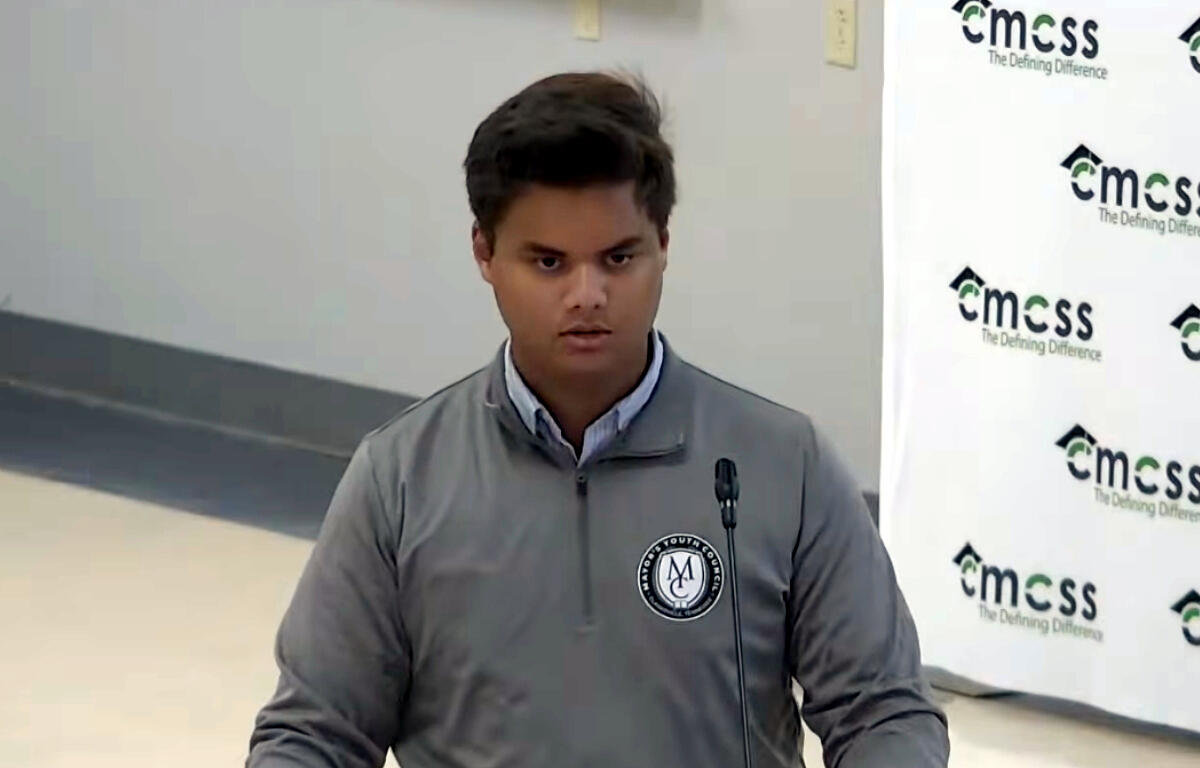 Ronald Ballard addressed the board at the CMCSS formal school board meeting on Sept. 15, 2026. (CMCSS, Contributed)