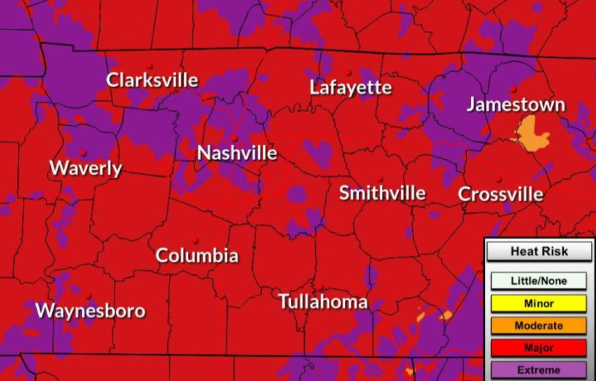 Heat Advisory information from the National Weather Service through Saturday. (NWS, contributed)