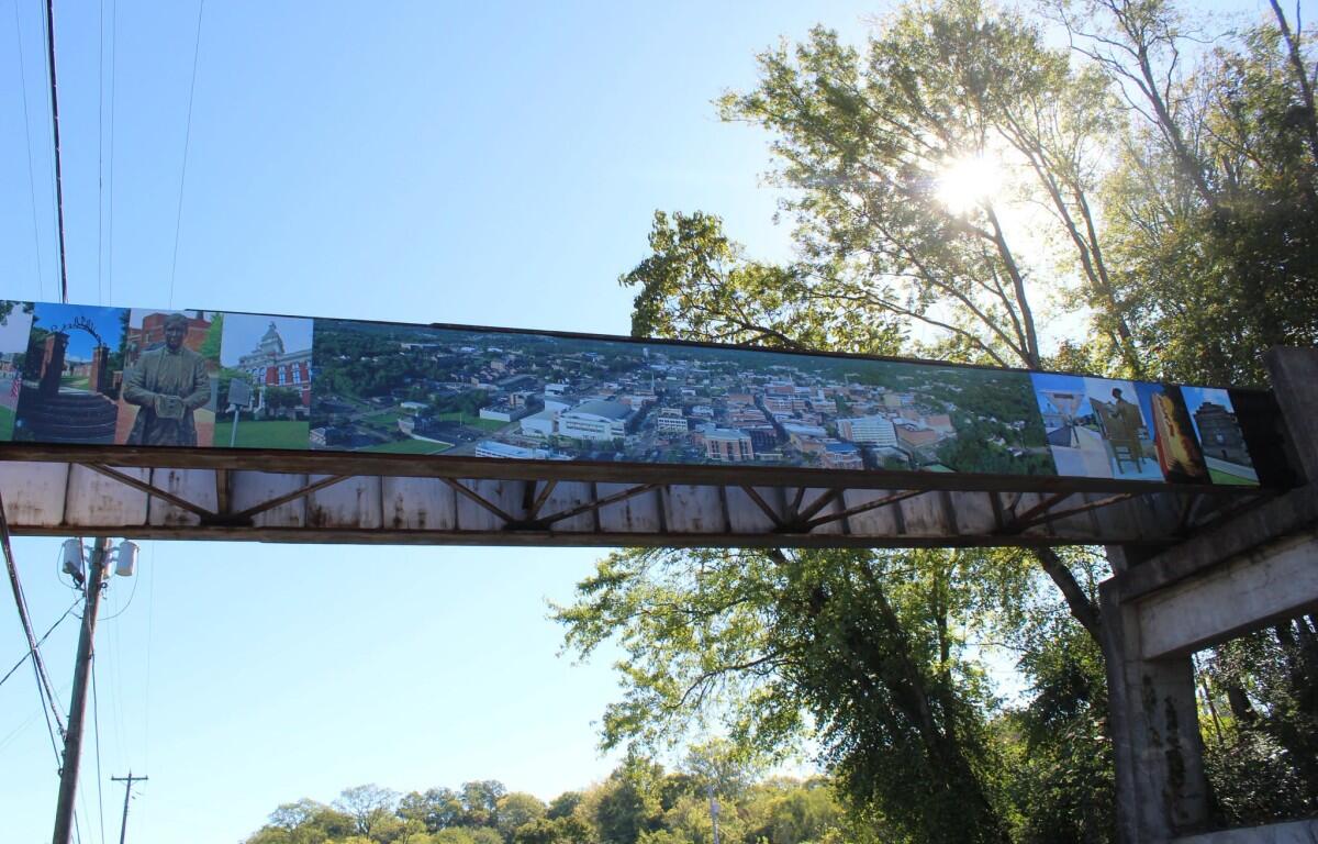 The Clarksville Arts and Heritage Council unveils a beautification project for the Crossland Avenue train trestle on Oct. 5, 2026. (City of Clarksville, contributed)