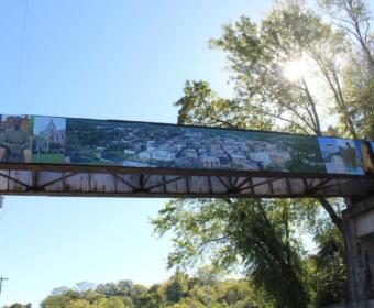 The Clarksville Arts and Heritage Council unveils a beautification project for the Crossland Avenue train trestle on Oct. 5, 2026. (City of Clarksville, contributed)