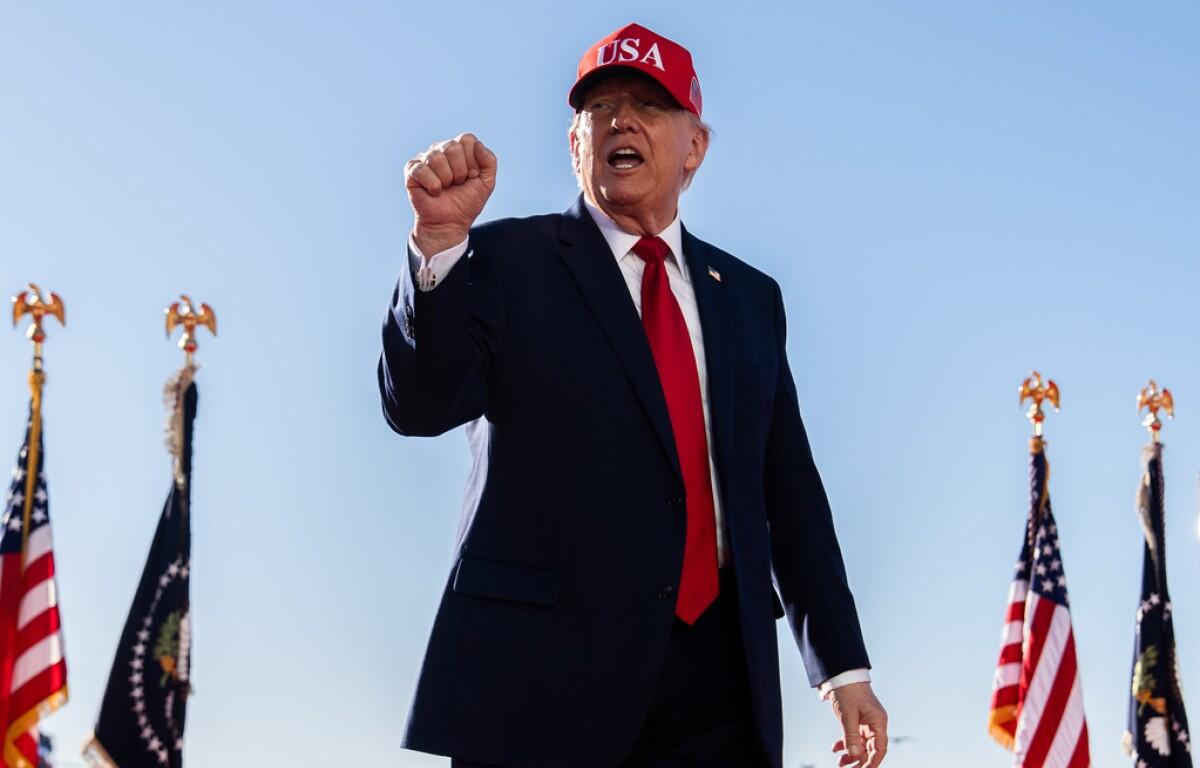President Donald Trump at Sparrows Point Shipyard, Tuesday, Oct. 6, 2026, in Sparrows Point, Md. (AP Photo/Julia Demaree Nikhinson)