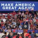 President Donald Trump at a campaign rally at the Freeman Coliseum in San Antonio, Wednesday, Oct. 7, 2026. (AP Photo/Eric Gay)