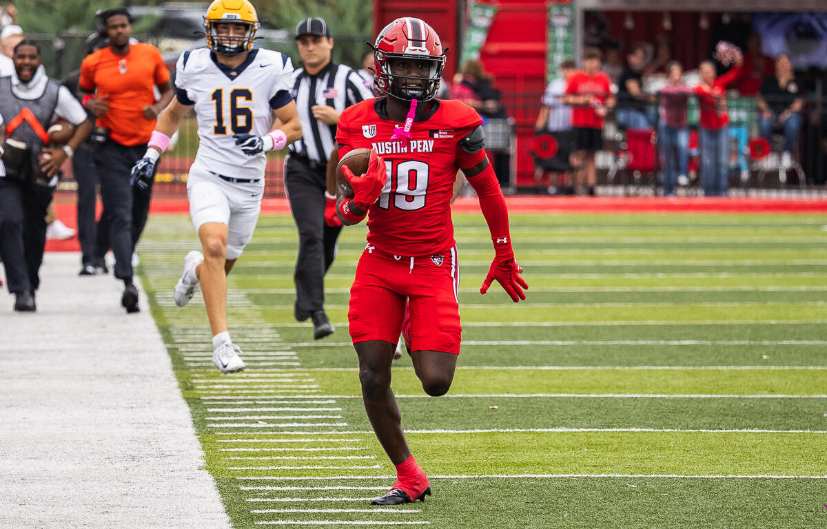 APSU v. New Haven Football Game on October 2, 2026 (Wesley Irvin).