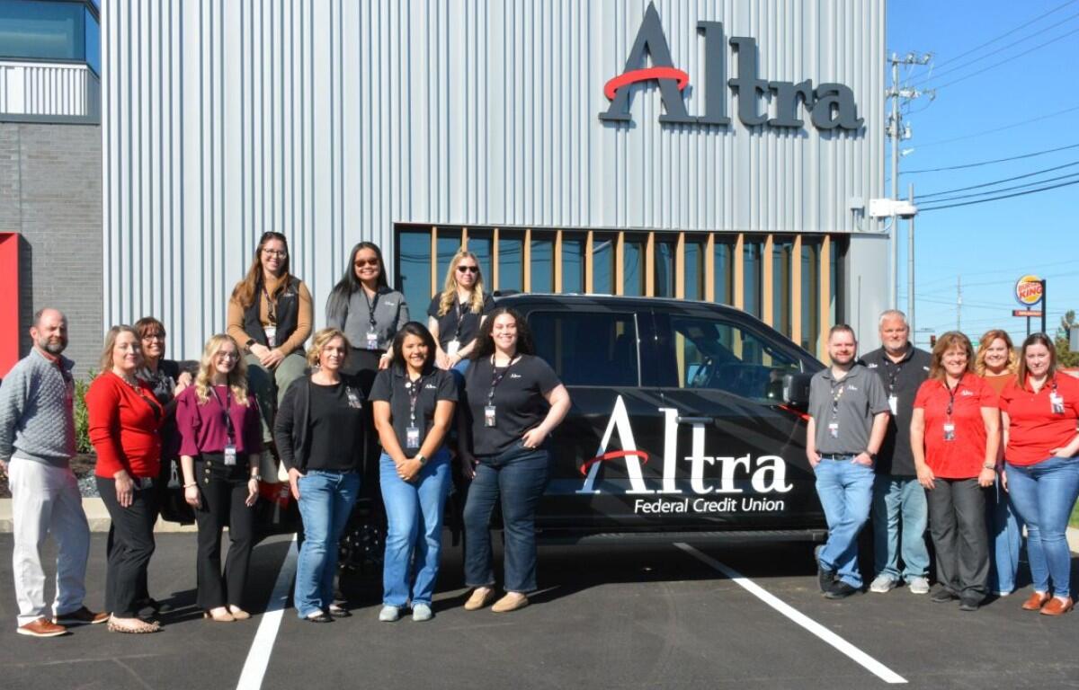 The Altra Federal Credit Union team at the ribbon cutting for their new Sango location on Oct. 21, 2026. (Lee Erwin)
