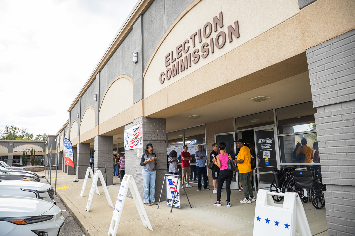 First day of early voting in Clarksville on Wednesday, Oct. 14, 2026. (Wesley Irvin)