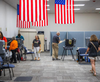 First day of early voting in Clarksville on Wednesday, Oct. 14, 2026. (Wesley Irvin)