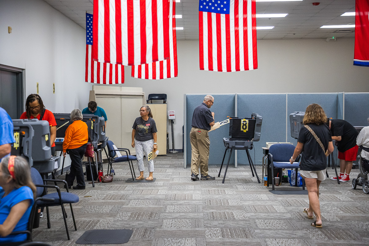 First day of early voting in Clarksville on Wednesday, Oct. 14, 2026. (Wesley Irvin)