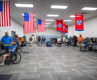 First day of early voting in Clarksville on Wednesday, Oct. 14, 2026. (Wesley Irvin)