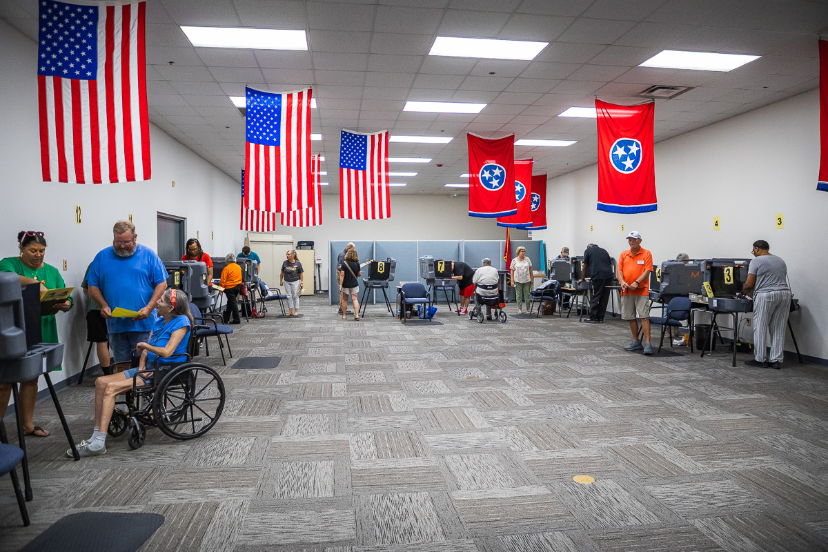 First day of early voting in Clarksville on Wednesday, Oct. 14, 2026. (Wesley Irvin)