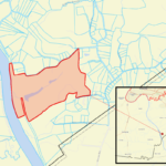 Land donated for a new Montgomery County Park. At left is the Cumberland River. The dark black line is the county border with Cheatham County. Along the north side of the property is Matlock Road. At the south is the current greenway, owned by the county. (MC property records)