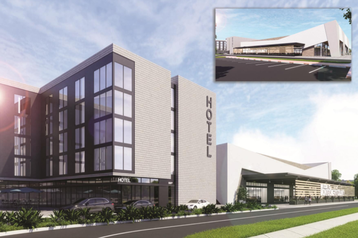 Concept drawings for the Office Park hotel and conference center, as of October 2026. (CMC EDC, contributed)
