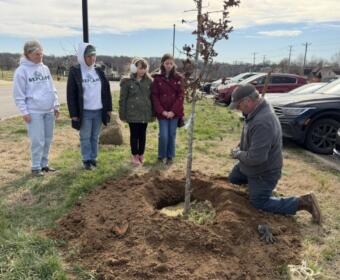 Replant Clarksville during a tree planting at Oakland Elementary School. (Contributed)