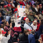 President Donald Trump's midterm rally at F&M Bank Arena in Clarksville, TN, on Oct. 10, 2026. (Wesley Irvin, Clarksville Now)