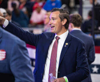 Congressman Matt Van Epps at President Donald Trump's midterm rally at F&M Bank Arena in Clarksville, TN, on Oct. 10, 2026. (Wesley Irvin, Clarksville Now)