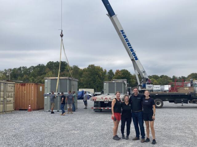Trane's donation of five industrial AC units to the YAIPAK warehouse on Oct. 2, 2026. (Christian Brown)