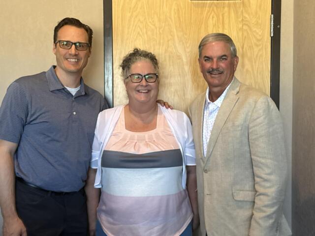 From the left, Ryan Ploeckelman, Doretha Minor and Charlie Koon.