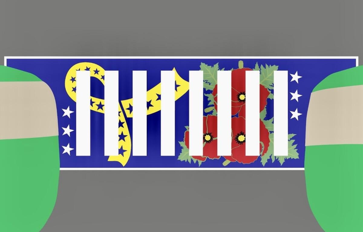 Plan for painted Veterans Plaza crosswalk (AHDC, contributed)
