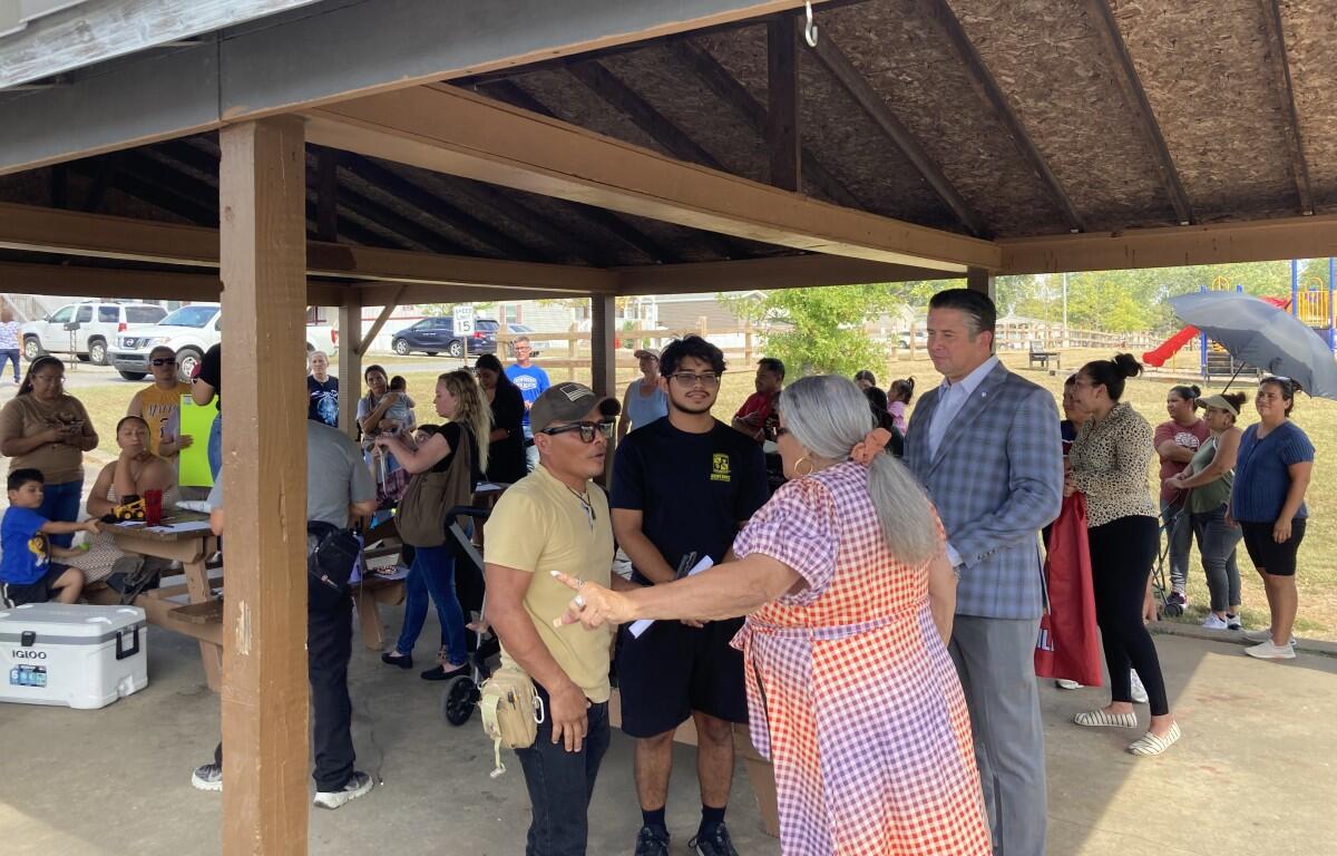 Belleglade Mobile Home Community town hall meeting with residents, management team, as well as Mayor Wes Golden and County Commissioner Lisa Prichard. (Christian Brown)