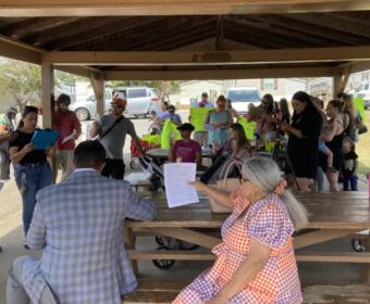 Belleglade Mobile Home Community town hall meeting with residents, management team, as well as Mayor Wes Golden and County Commissioner Lisa Prichard. (Christian Brown)