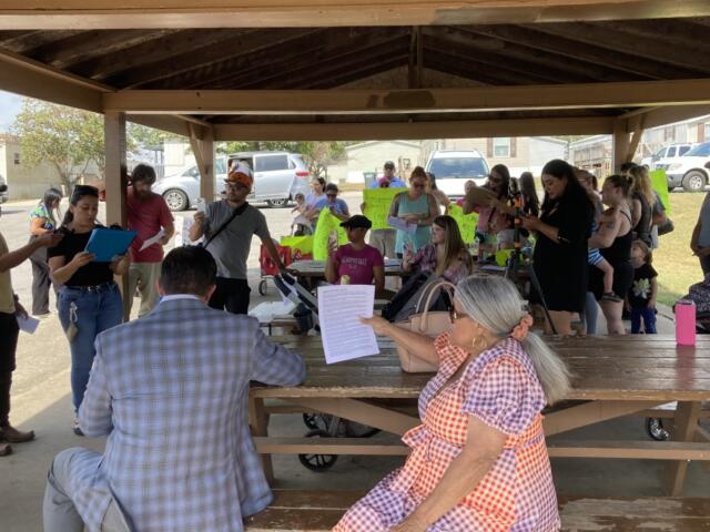 Belleglade Mobile Home Community town hall meeting with residents, management team, as well as Mayor Wes Golden and County Commissioner Lisa Prichard. (Christian Brown)