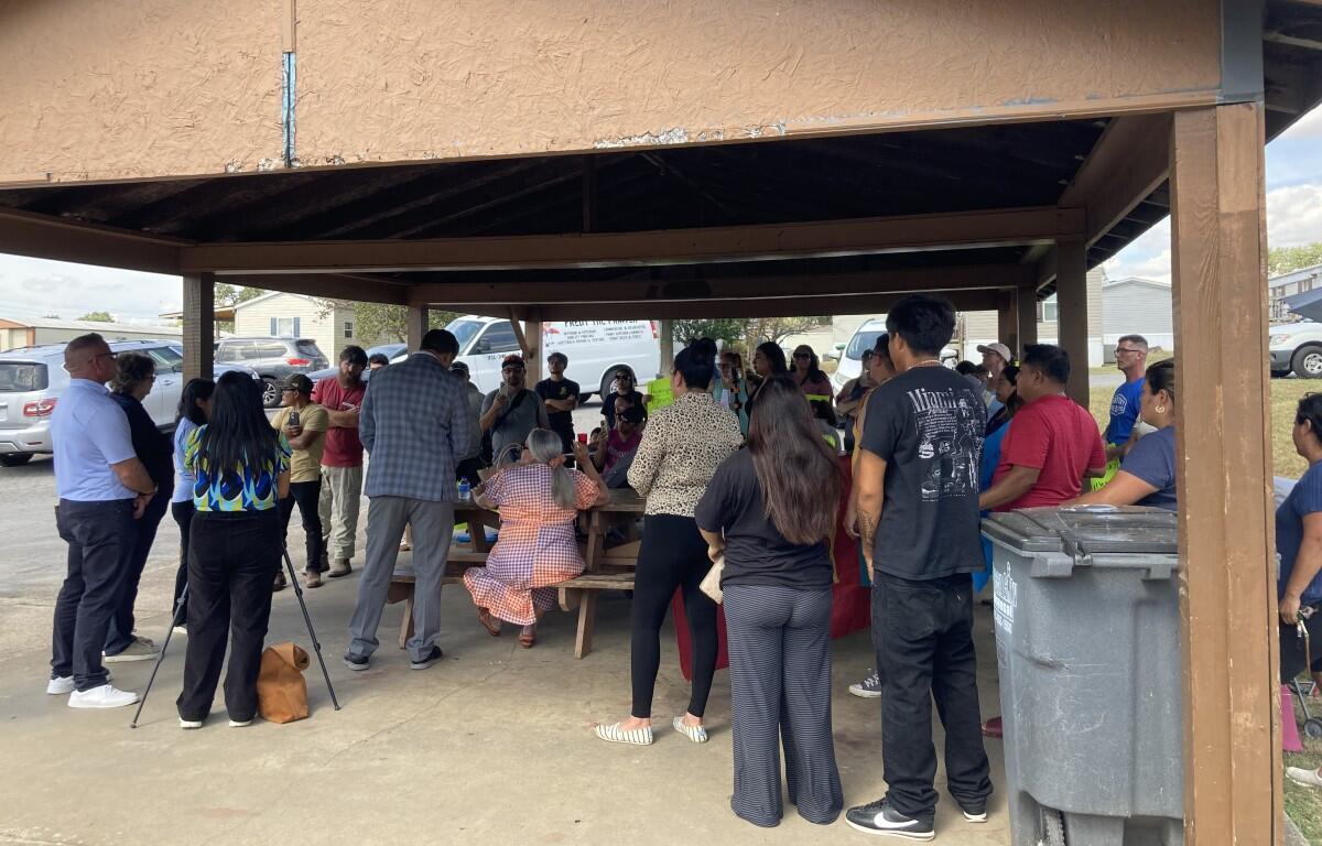 Belleglade Mobile Home Community town hall meeting with residents, management team, as well as Mayor Wes Golden and County Commissioner Lisa Prichard. (Christian Brown)