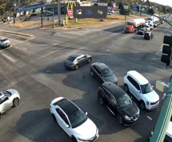 Traffic is backed up on both Second and Riverside on Oct. 1, 2026. (City of Clarksville, contributed)