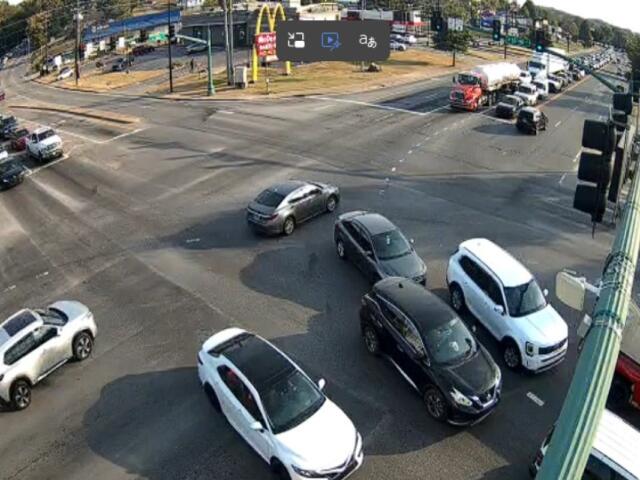 Traffic is backed up on both Second and Riverside on Oct. 1, 2026. (City of Clarksville, contributed)