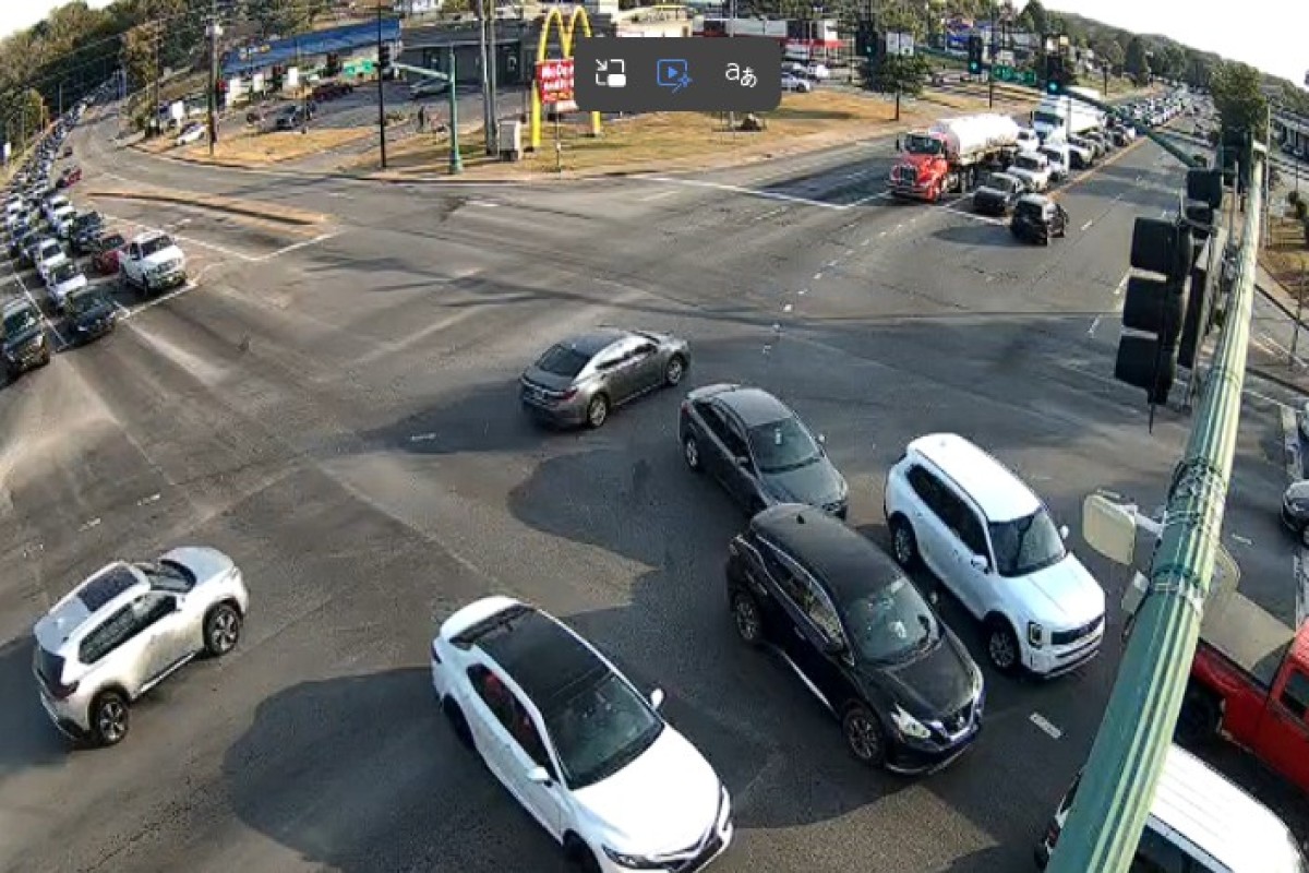 Traffic is backed up on both Second and Riverside on Oct. 1, 2026. (City of Clarksville, contributed)